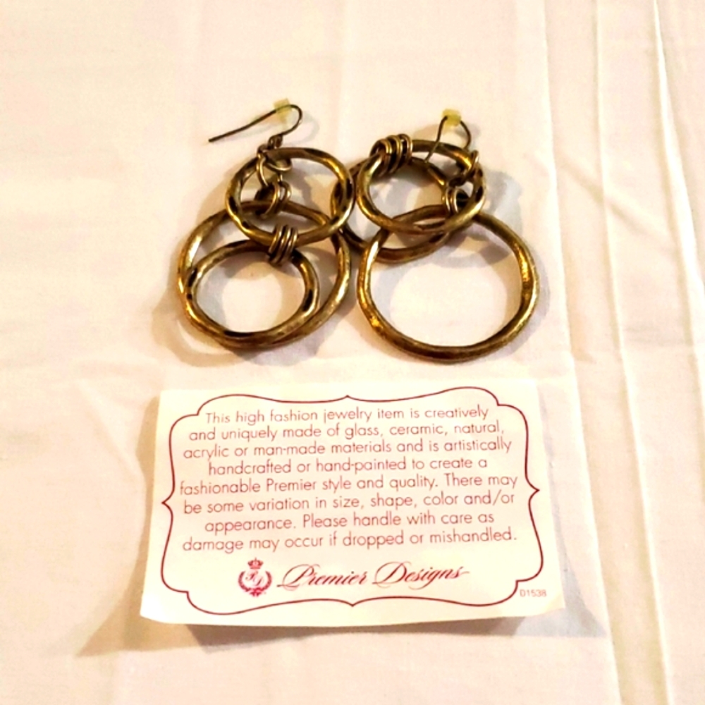 Premier Designs Gold Hoop Earrings